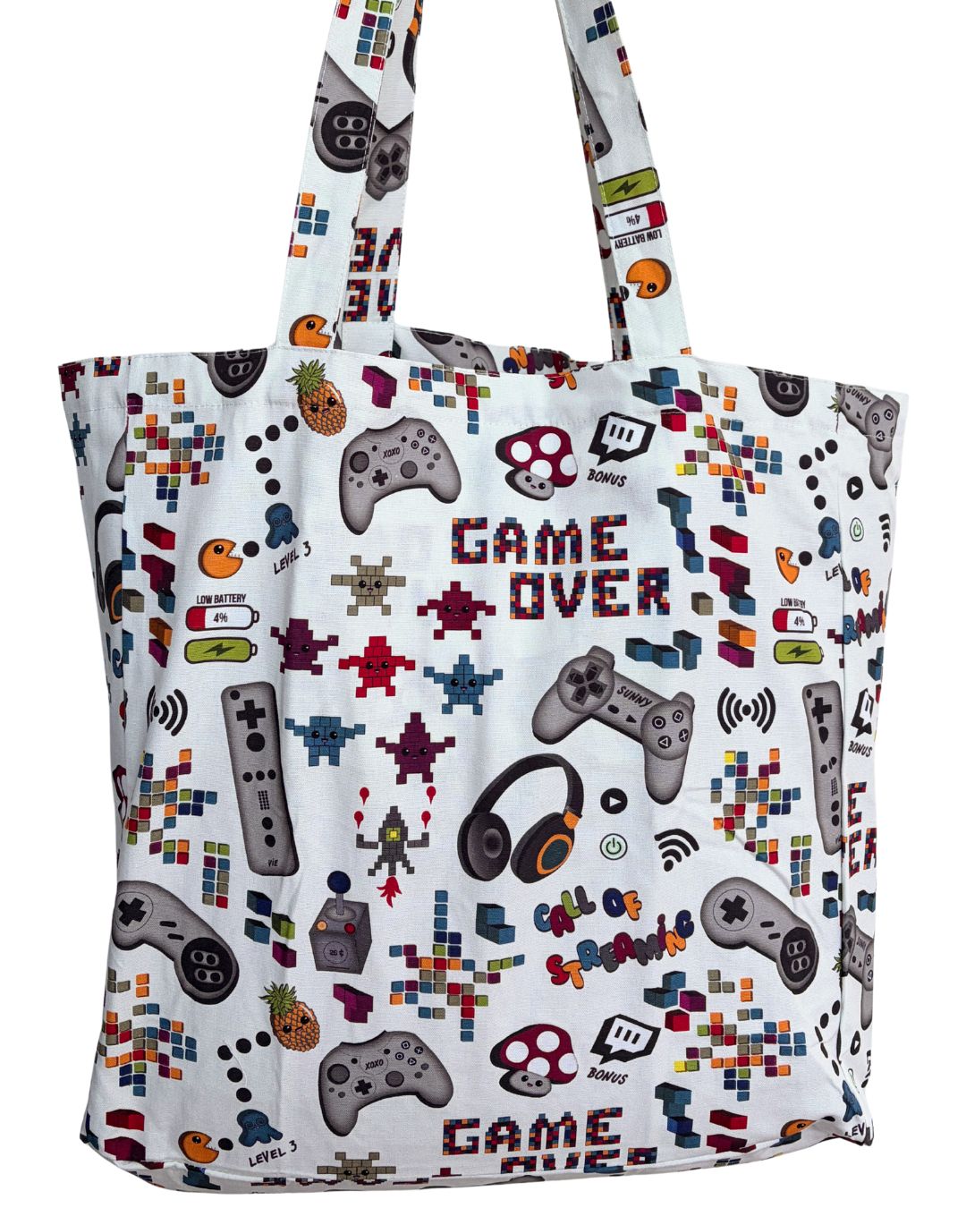 Sac réutilisable illustré : Jeux vidéo pour gamer