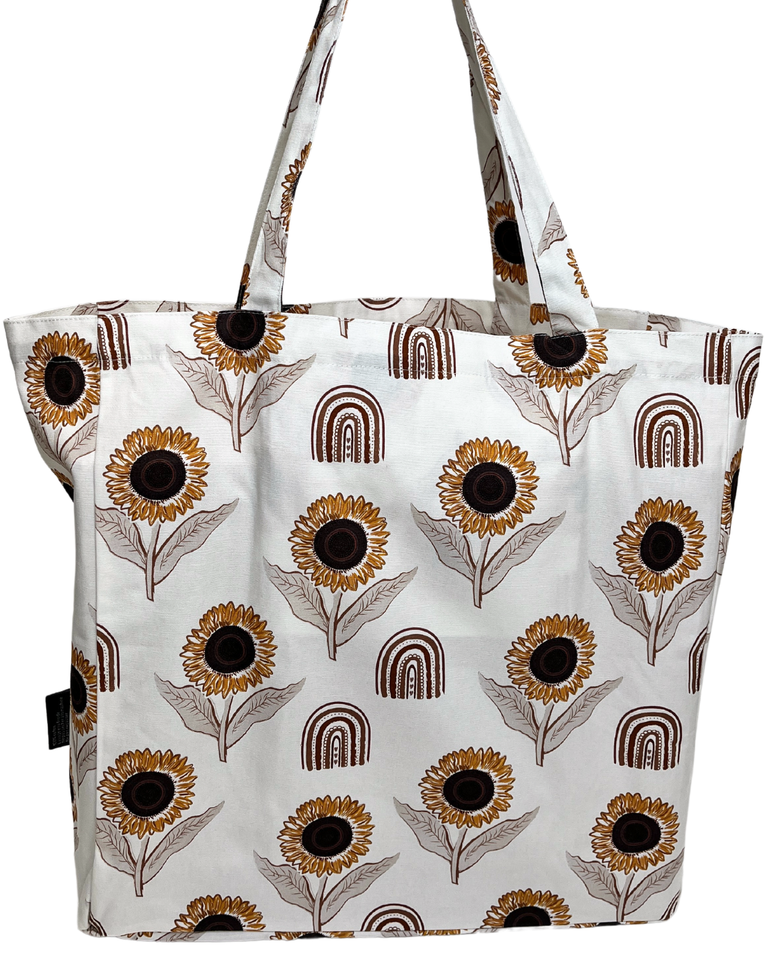 Sac réutilisable illustré : Tournesols BOHO (fond crème)