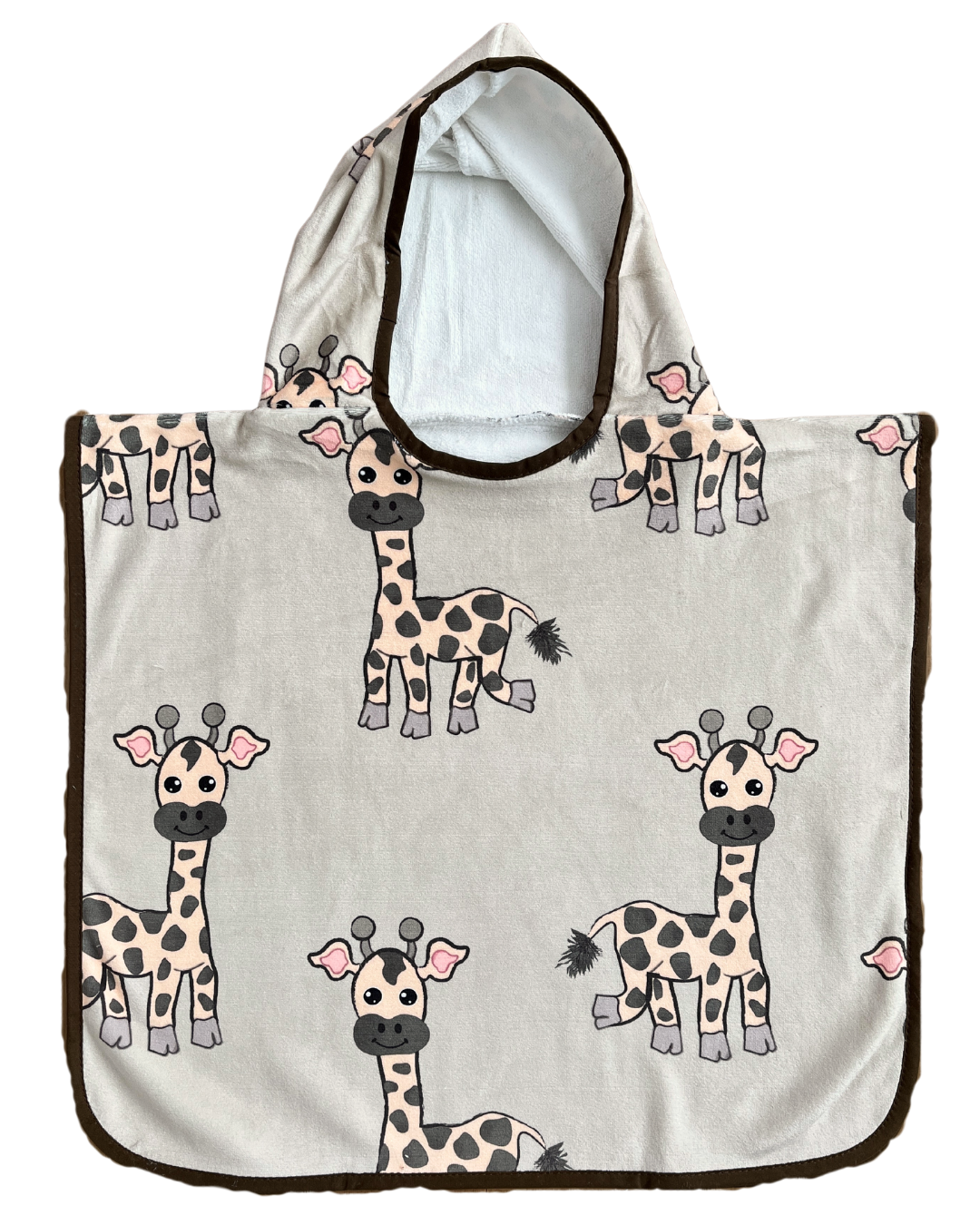 Hooded baby poncho towel (0-18 months): The laughing giraffes