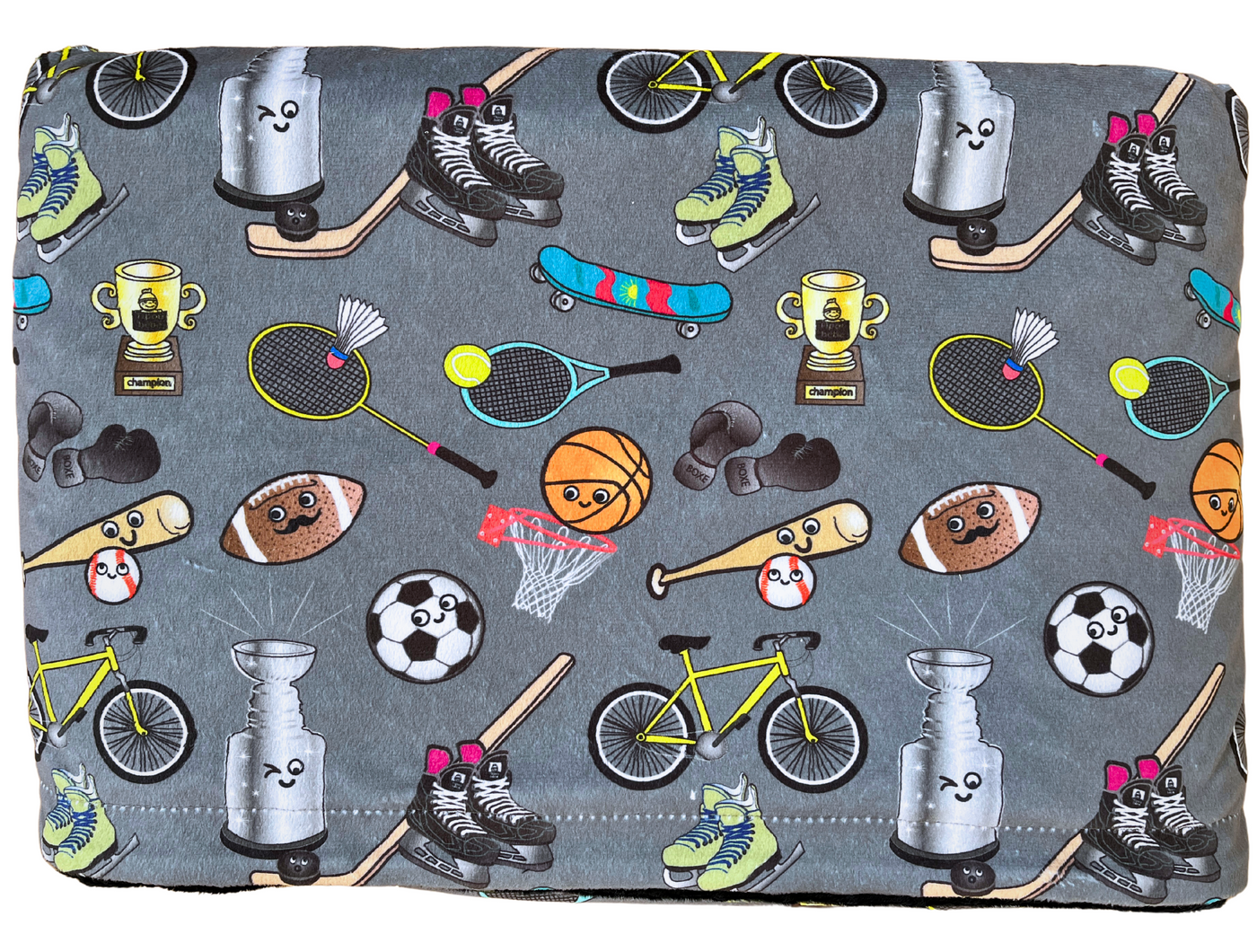 Giant Blanket: Sports Enthusiast (charcoal background)