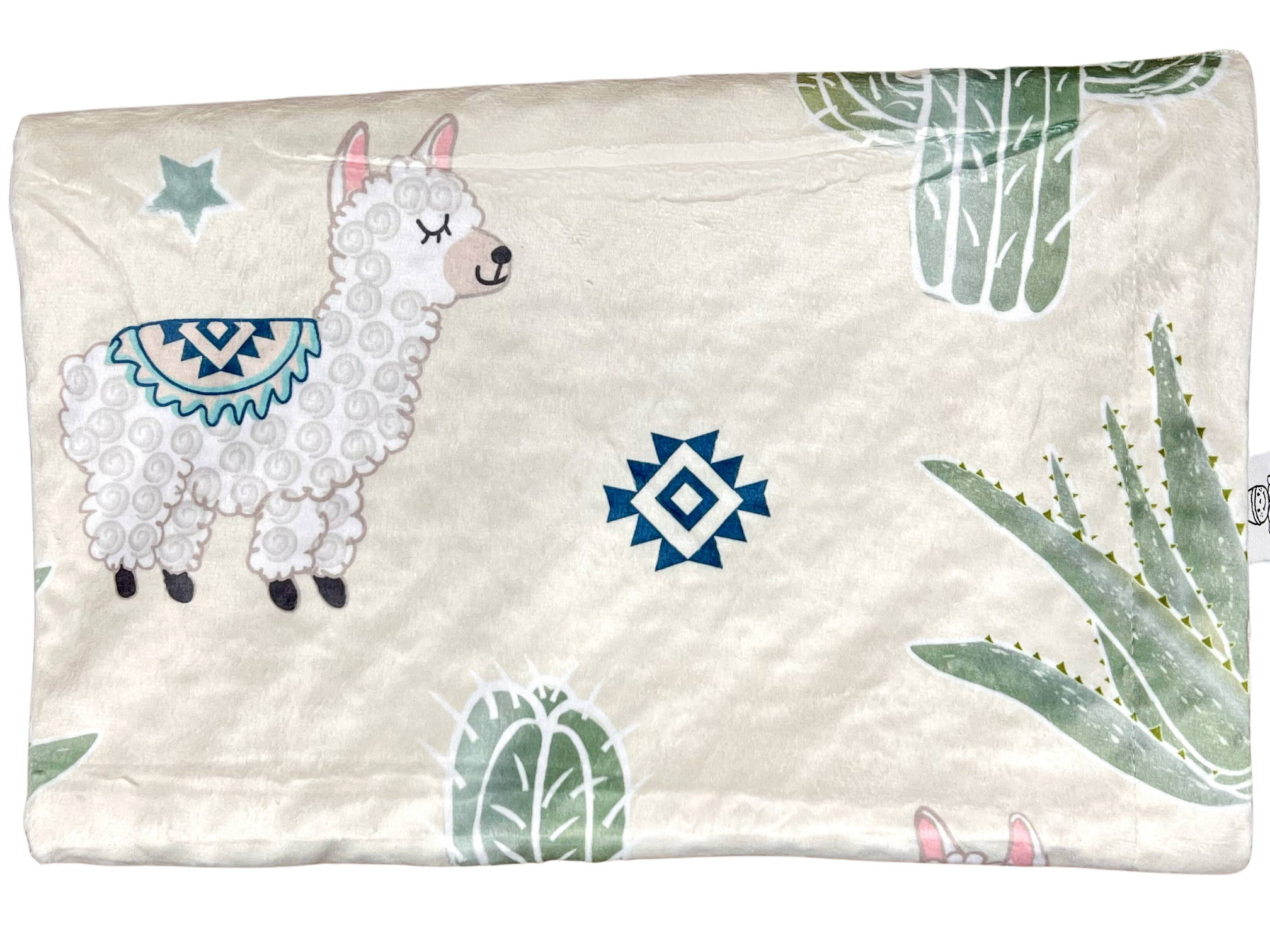 Couverture de bébé : Lamas endormis (Fond Crème)