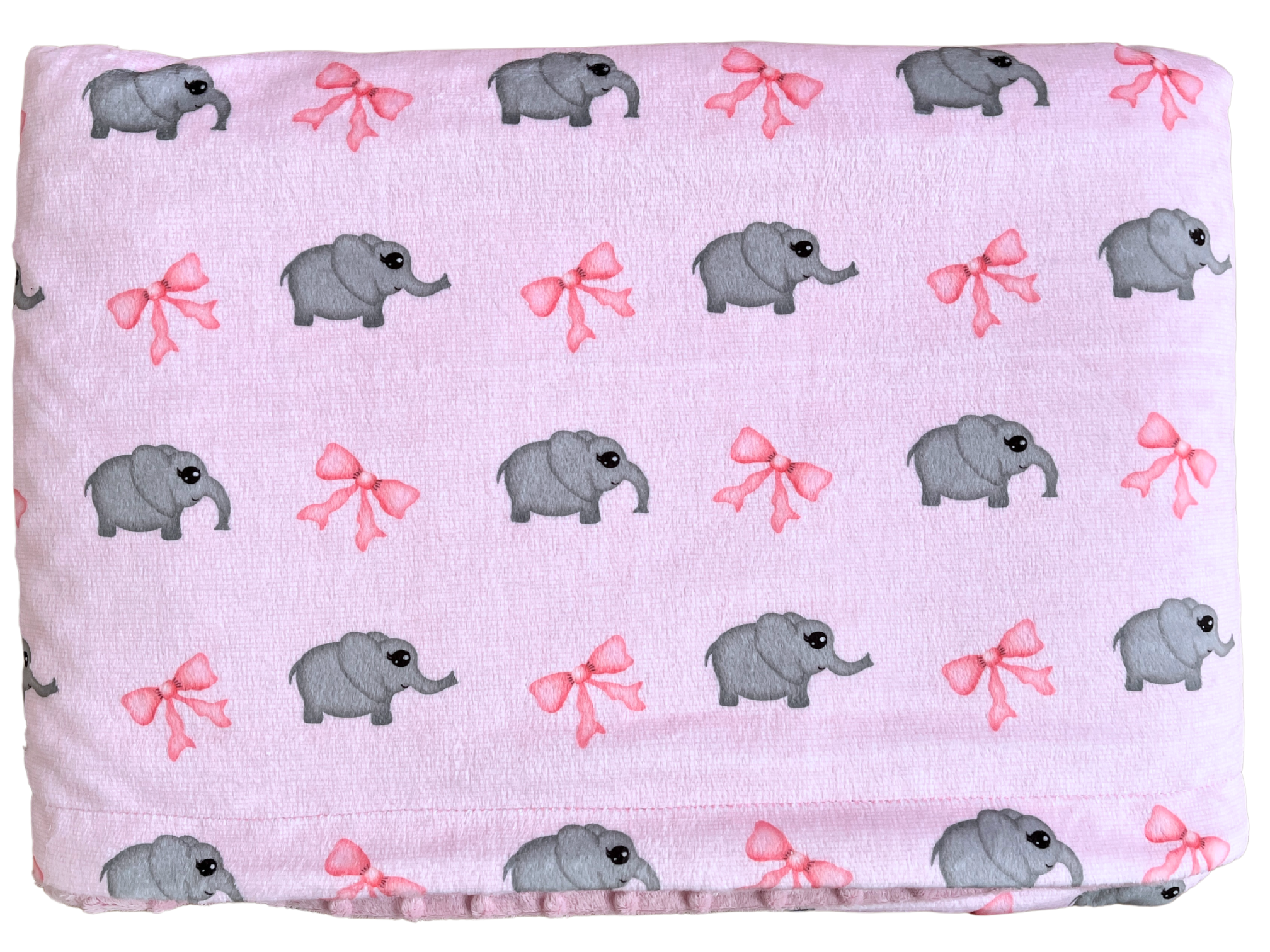Couverture de bébé : Éléphants mignons et boucles