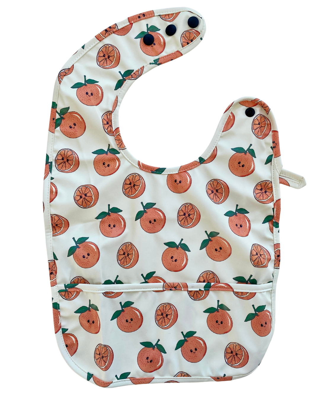 Bavette imperméable avec poche : Oranges rayonnantes