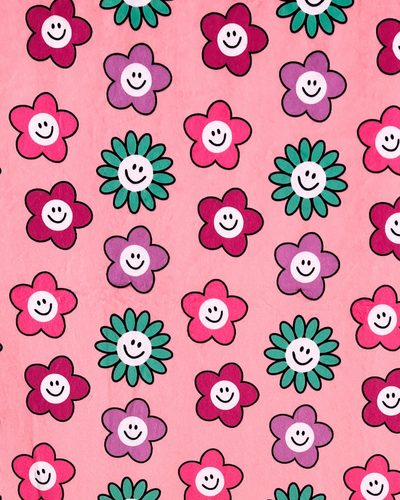 Couverture de bébé : Fleurs souriantes