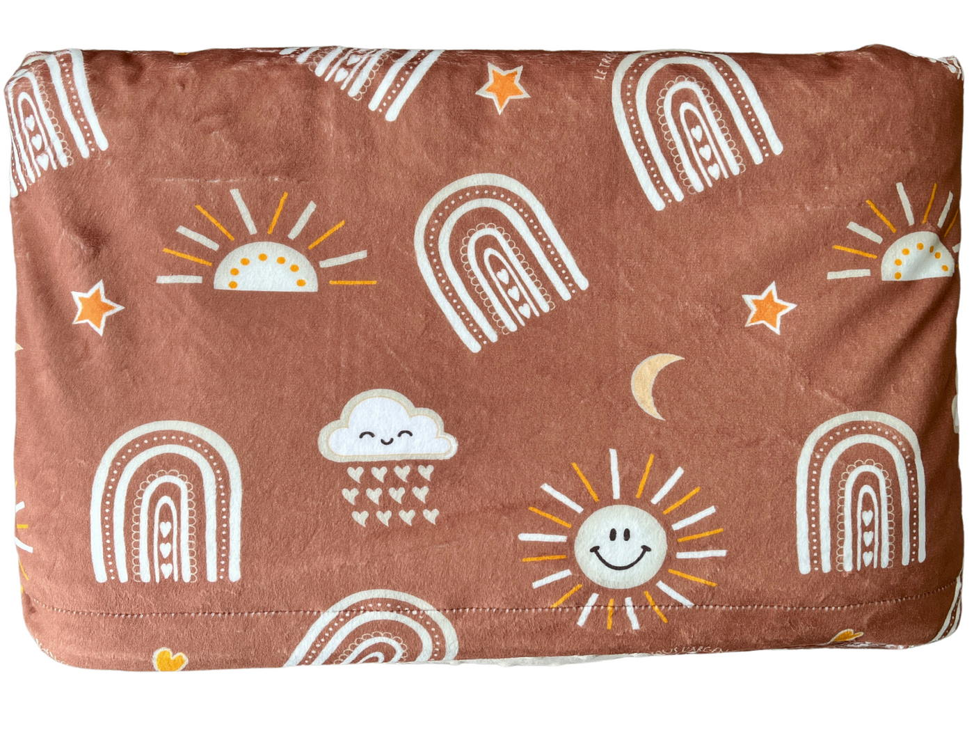 Couverture Géante : Soleil radieux BOHO (fond terre)