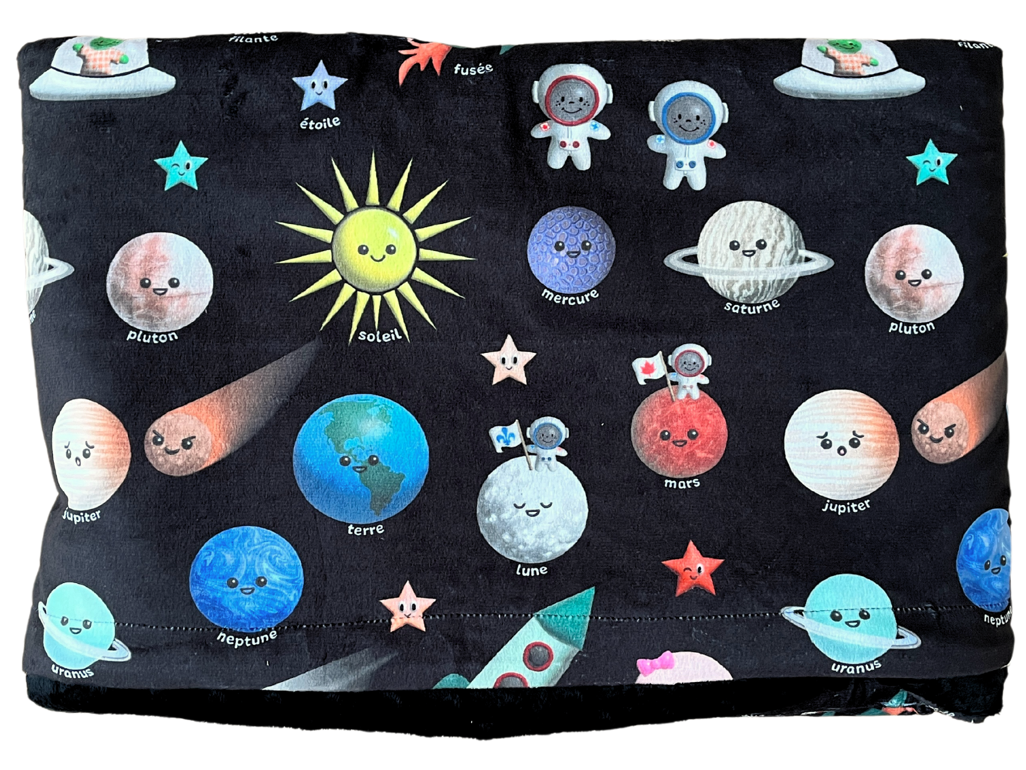 Couverture de bébé : Espace fond noir