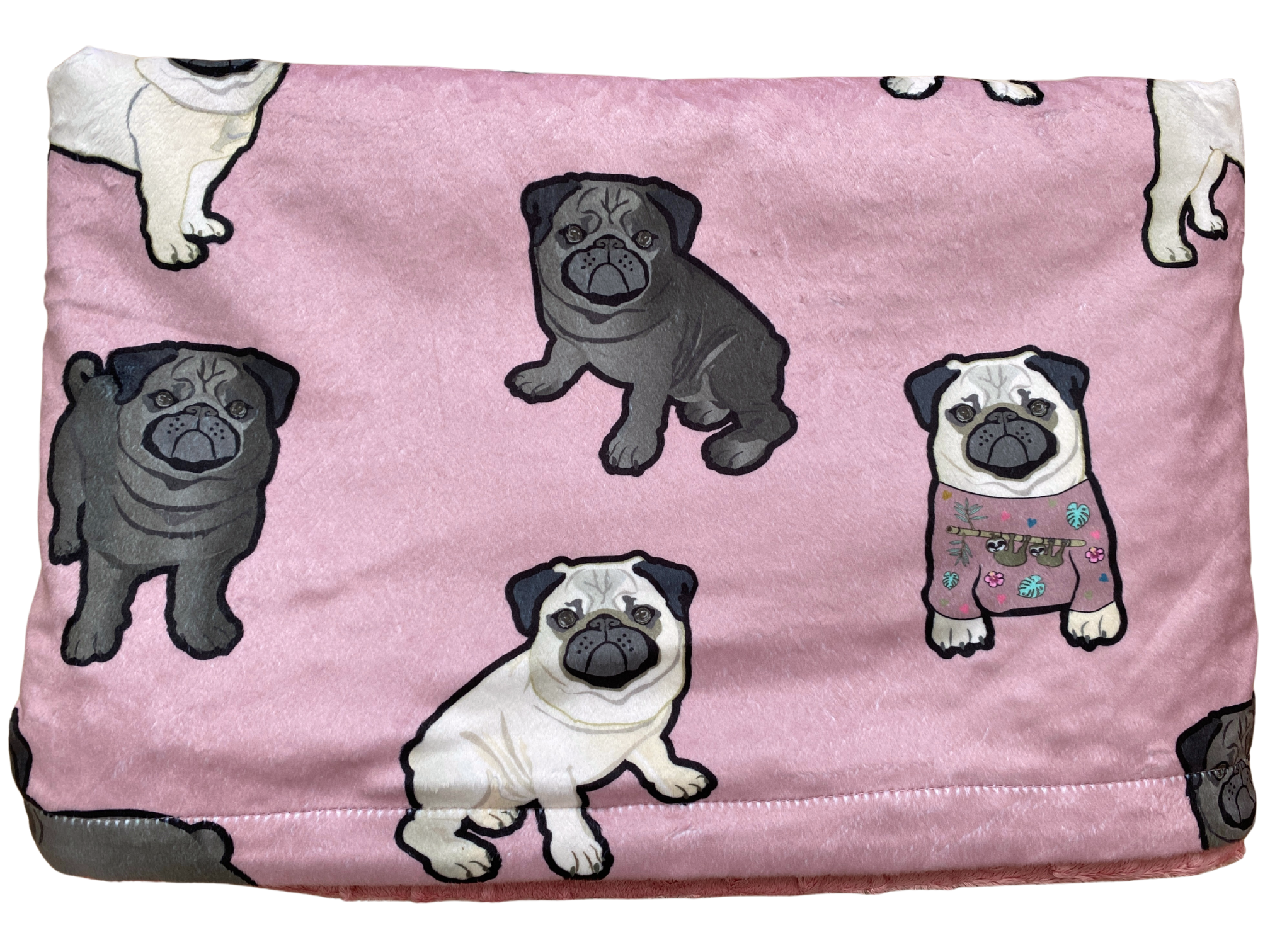Couverture de bébé : Ravissants Pugs (Rose)