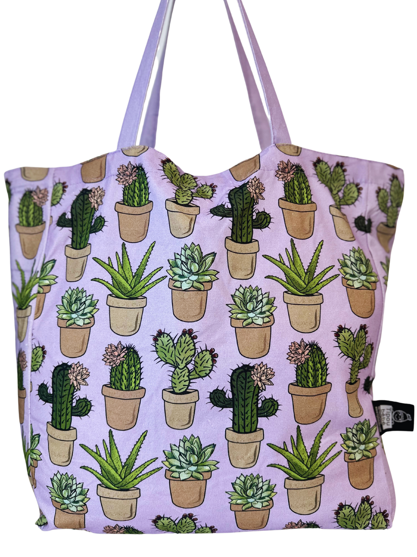 Illustrated Tote Bag: Beautiful Cactus and succulent plants
