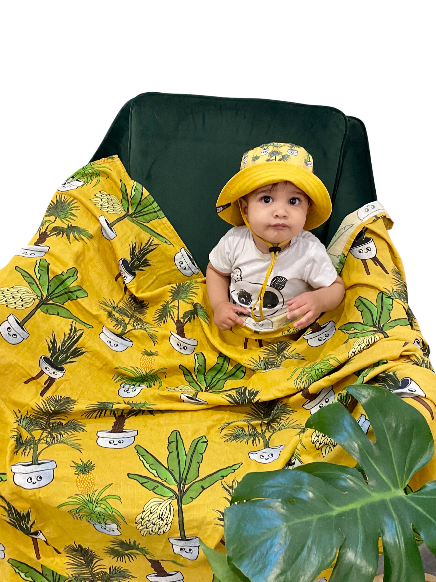 Couverture de mousseline: Jardin botanique moutarde épicée