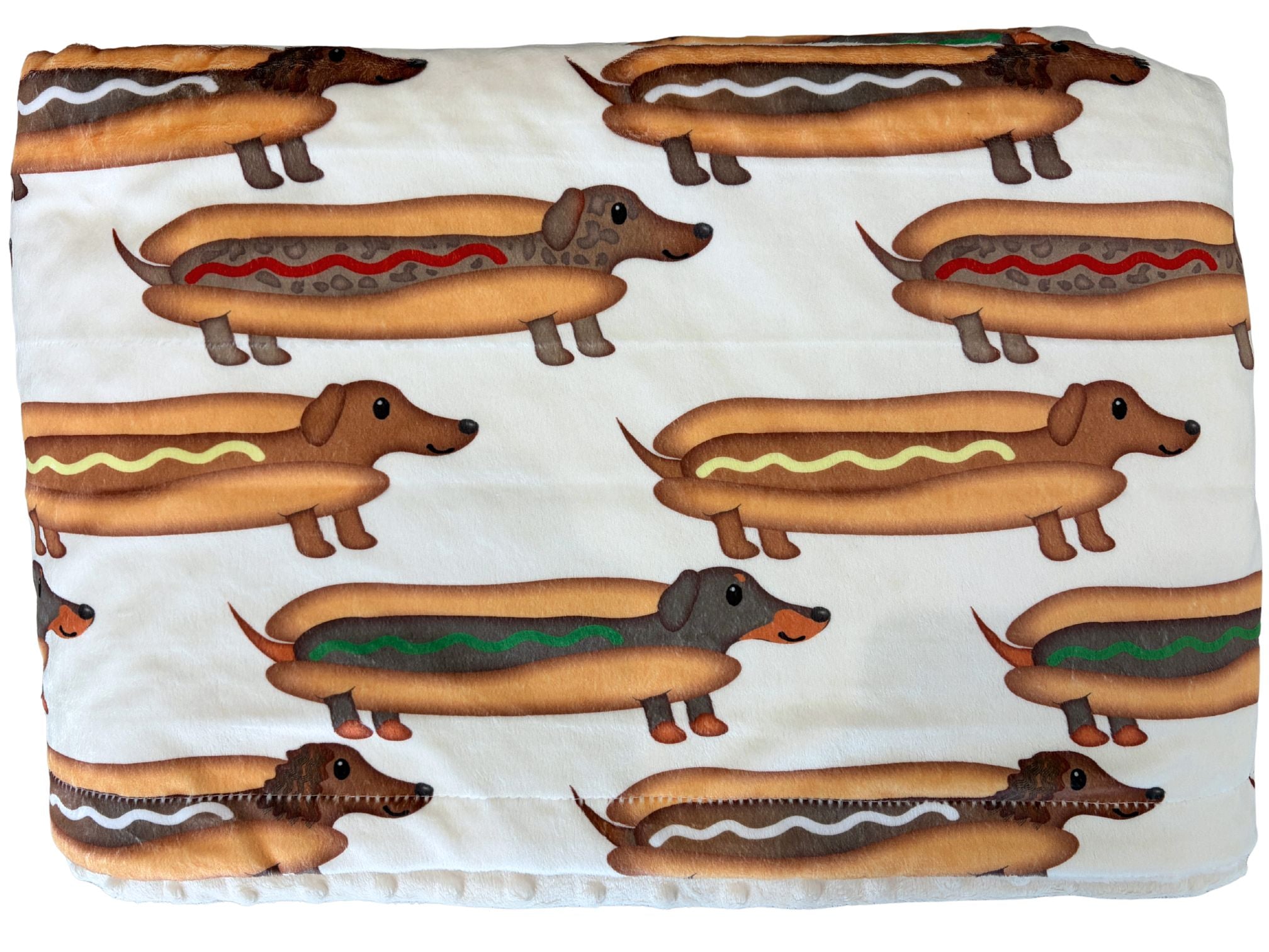 Couverture de bébé : Chiens saucisse déguisés en hot dog