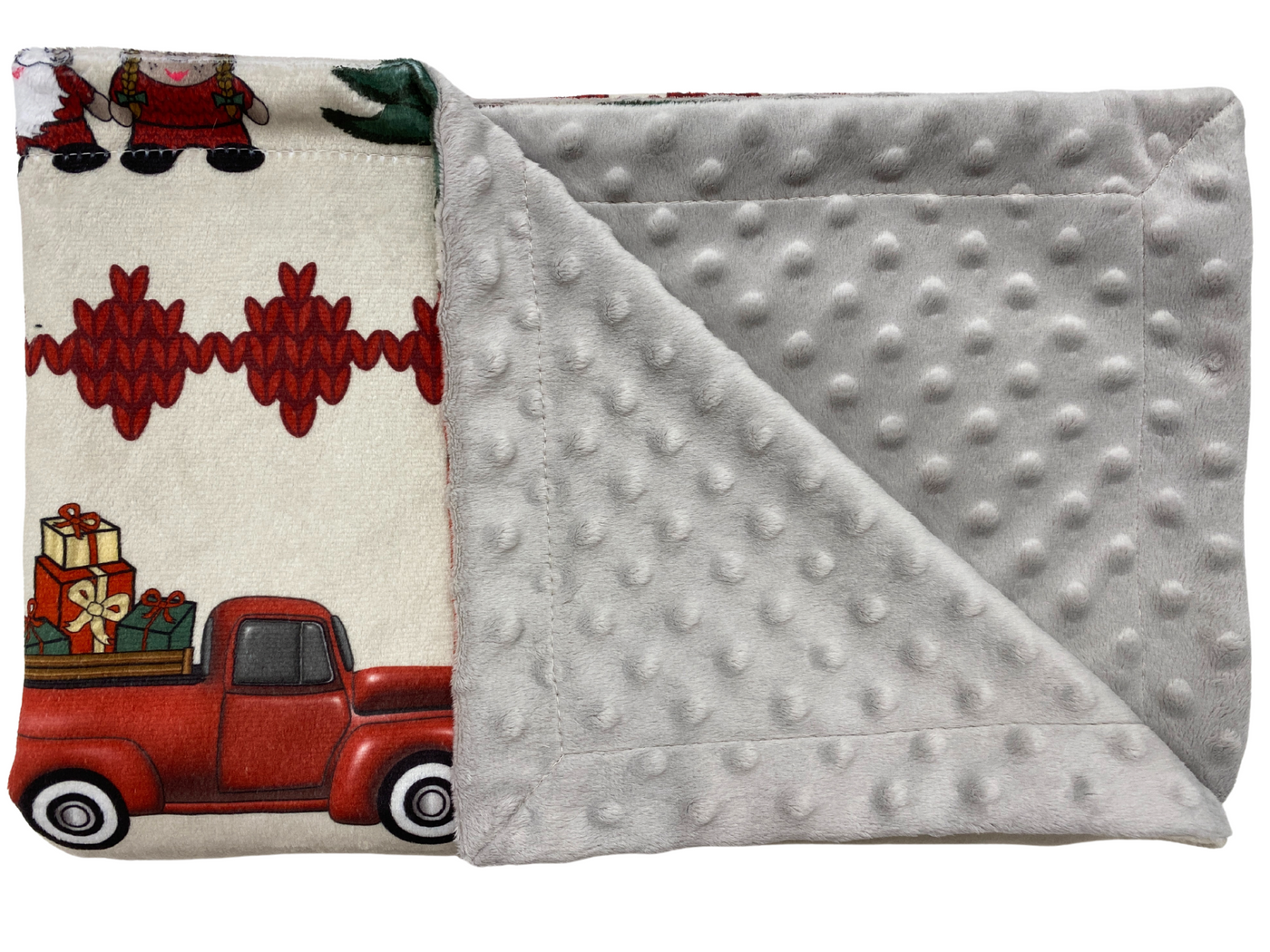 Baby Blanket: Red Vintage Trucks