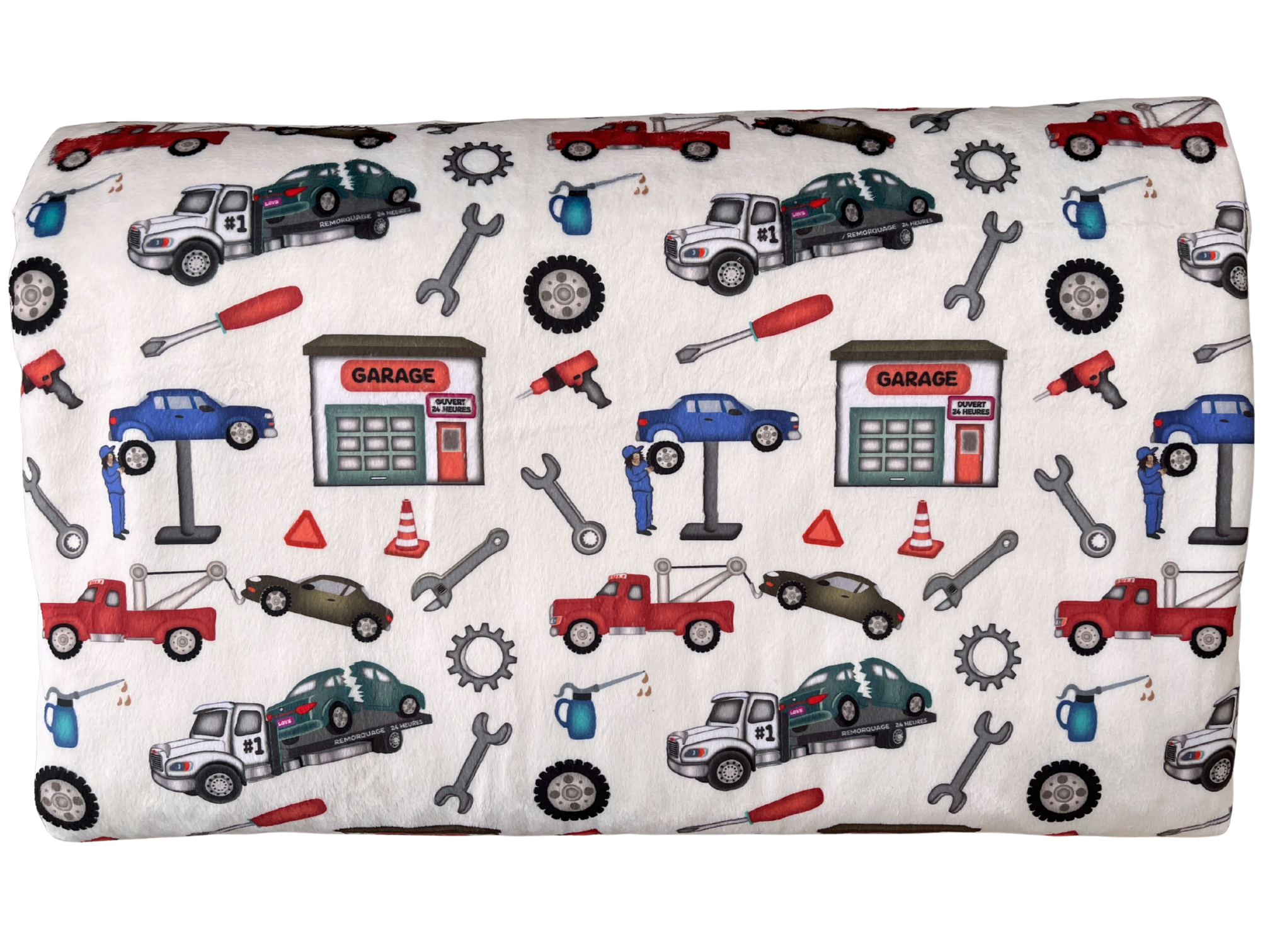 Couverture de bébé : Mécaniciens et autos cassées