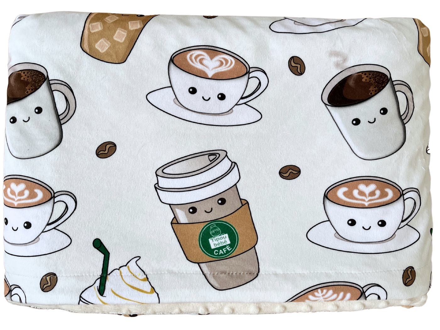 Giant Blanket: Tipou Baby Coffee (cream background)