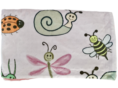 Baby blanket: Adorable Insects Pink