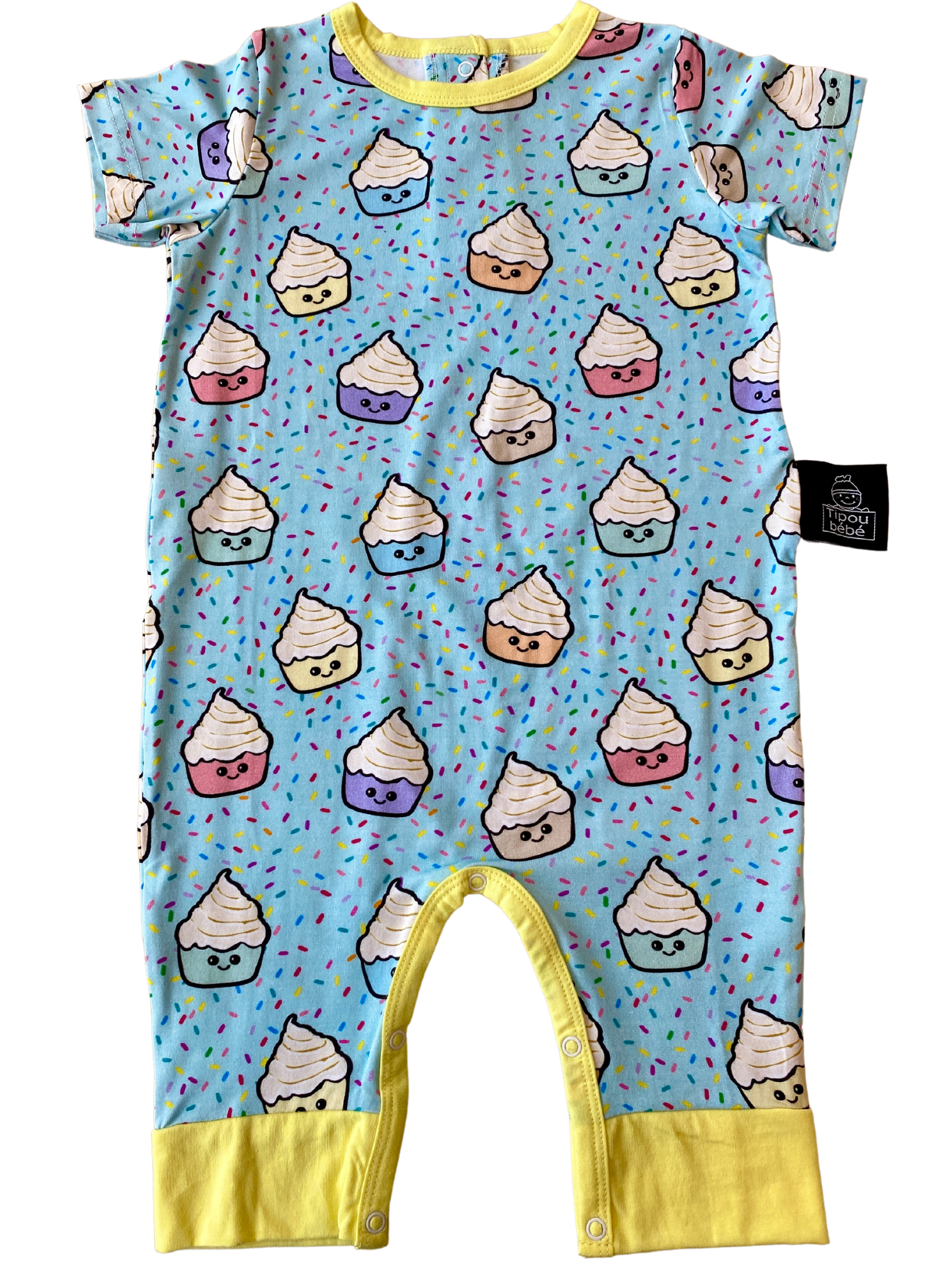 Soft Bamboo Romper : Sweet Cupcakes