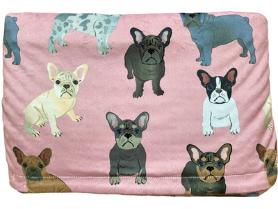 Baby blanket: French Bulldog Party (Pink)