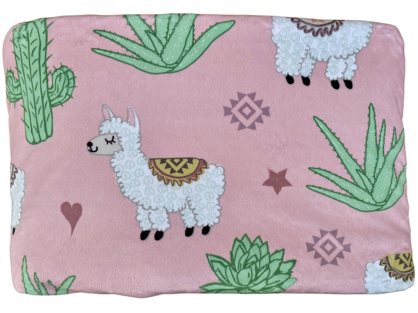 Baby blanket: Sleeping Lama (Pink Background)