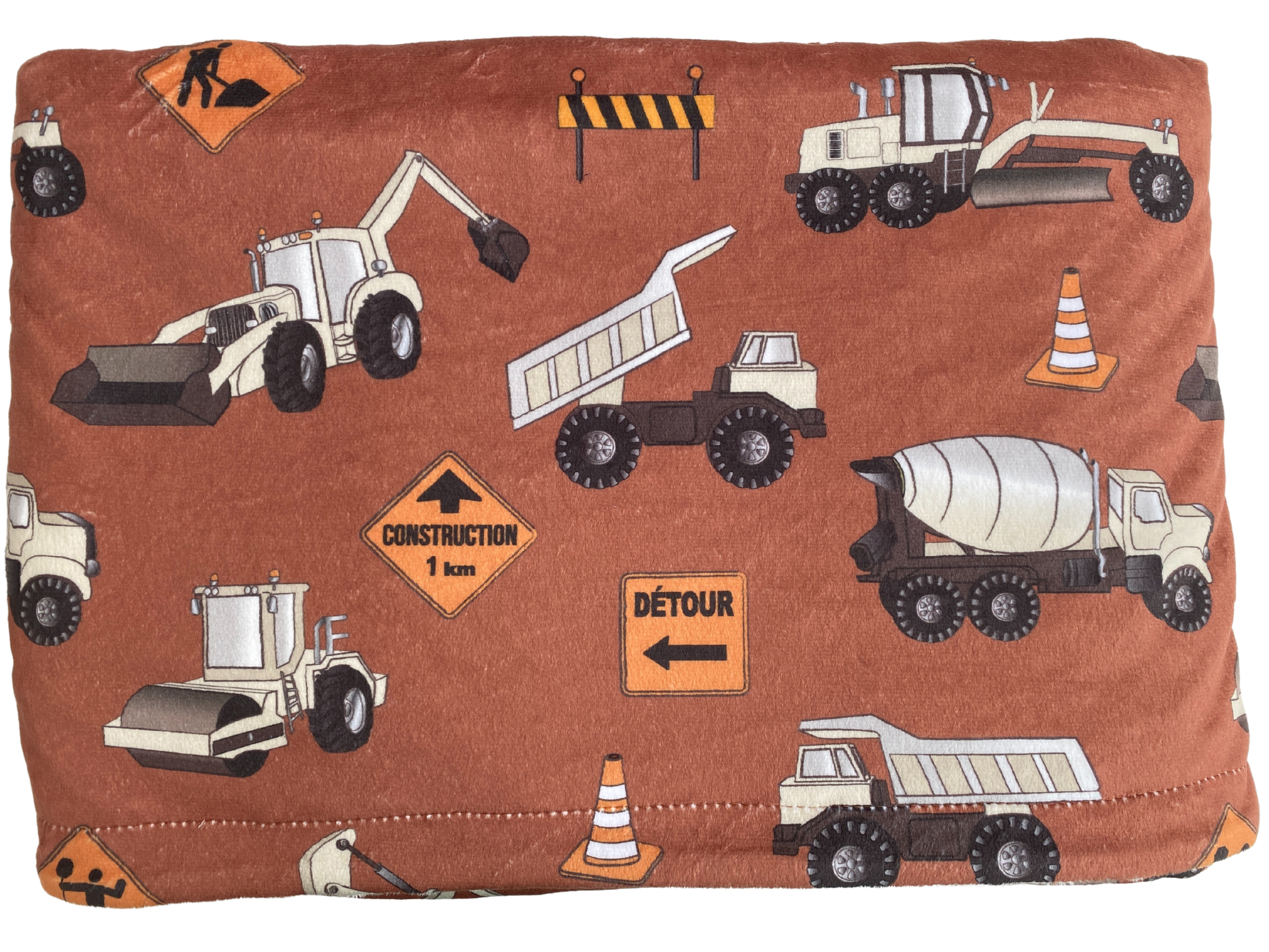 Baby blanket: Construction Trucks (Earth Background)
