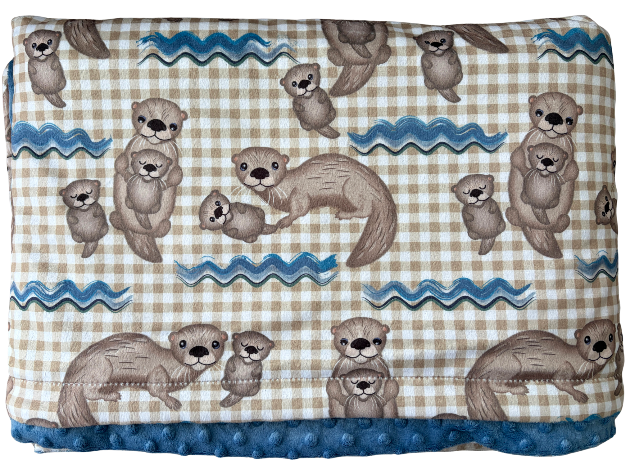 Couverture de bébé : Loutres en détente