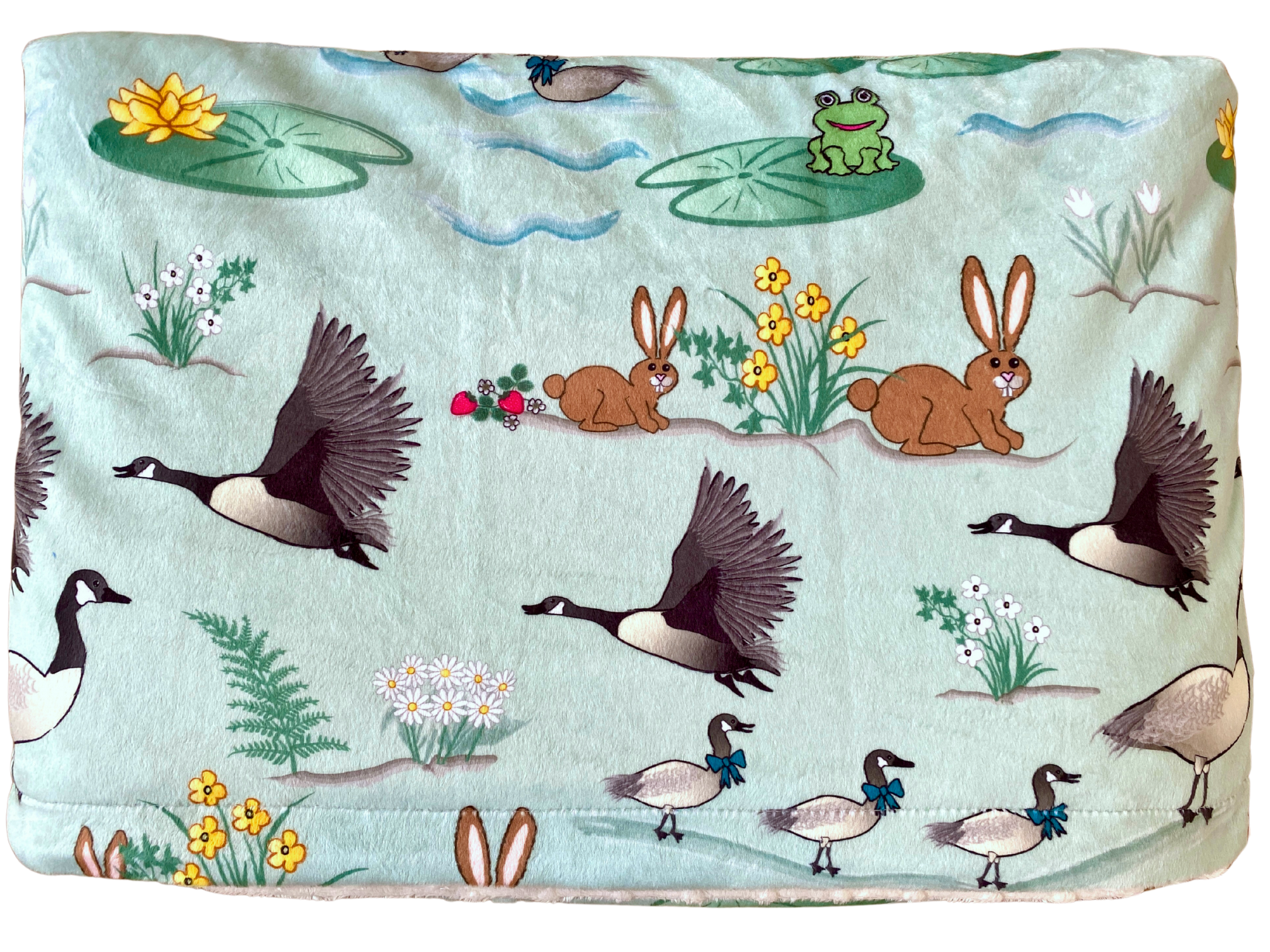 Couverture de bébé : Bernaches et lapins