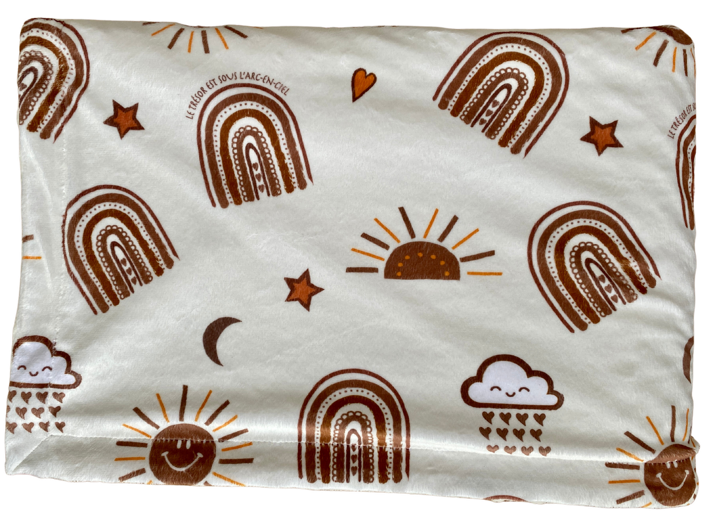 Baby Blanket: Radiant Sun BOHO (Cream Background)