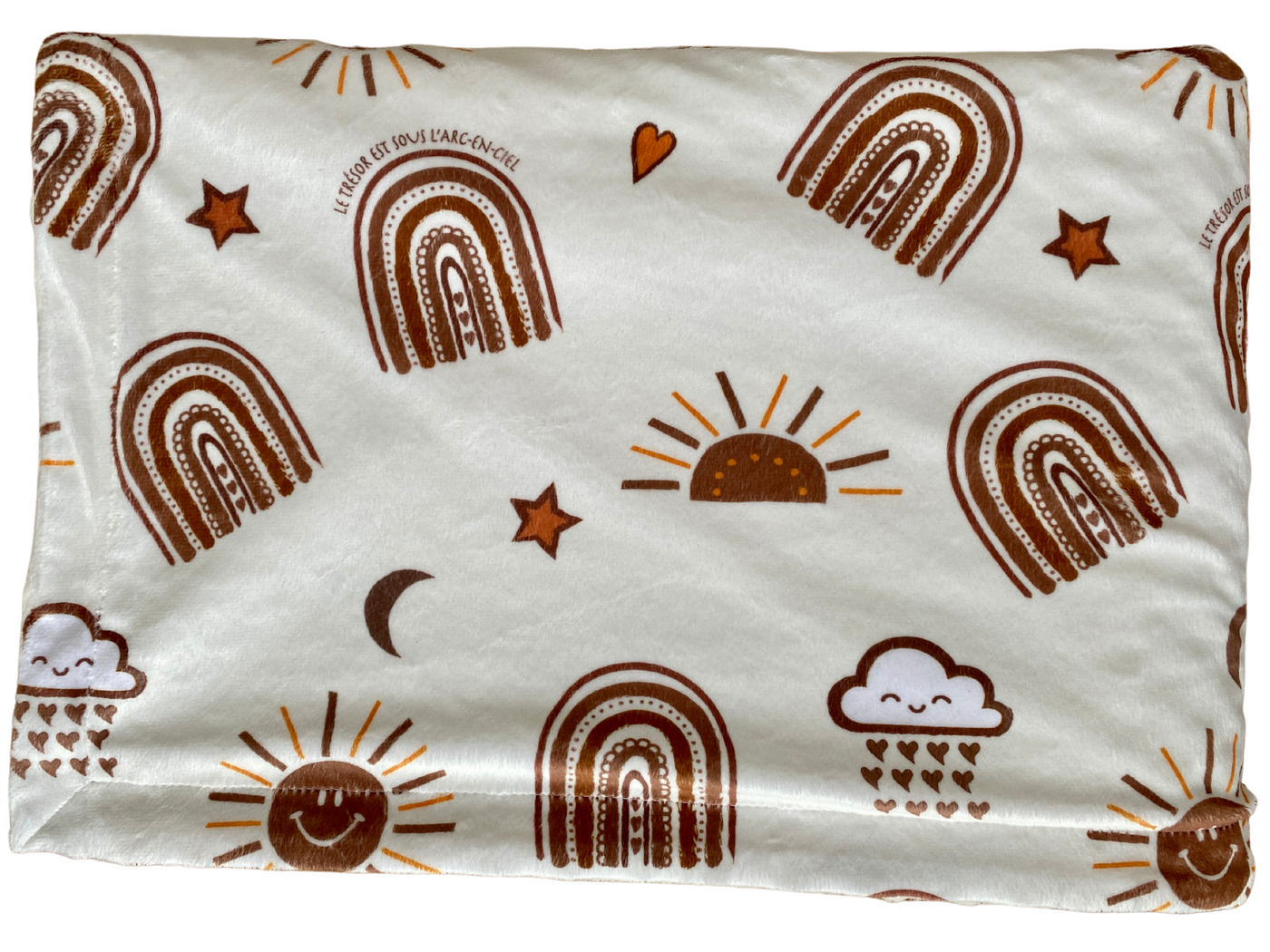 Medium Blanket: Radiant Sun BOHO (cream background)