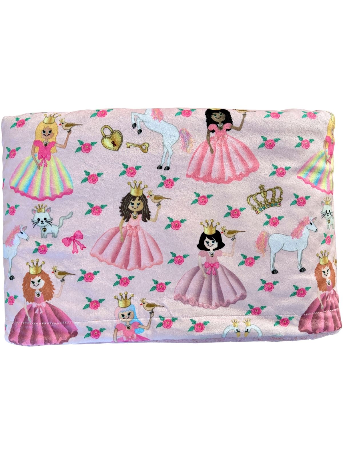 Couverture de bébé : Princesses roses et licornes