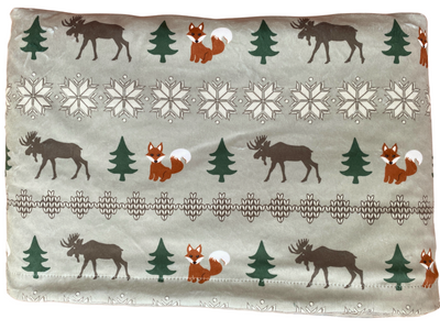 Baby blanket: Comforting Scandinavian gray foxes in the forest