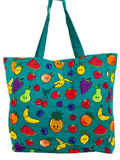 Illustrated Tote Bag: Cute Fruits