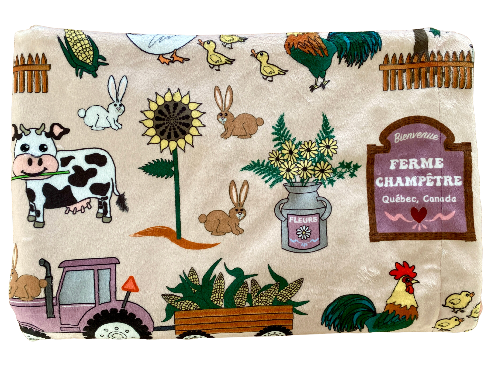 Baby blanket: Pink Country Farmhouse