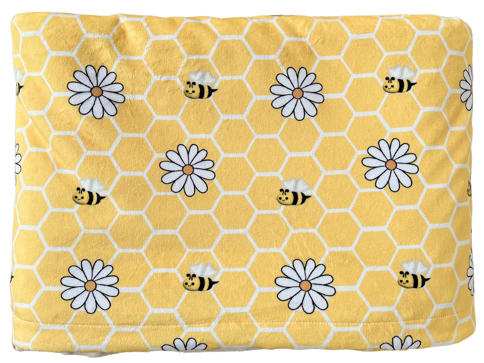 Couverture de bébé : Abeilles dans un champ de fleurs