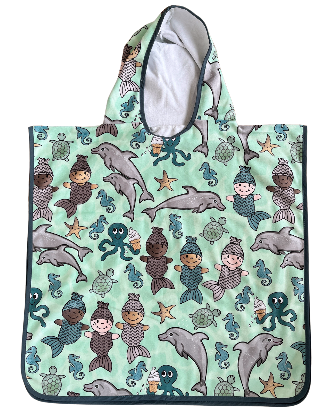 Serviette poncho à capuchon pour enfant (18 mois à 5 ans) : Bébés sirènes