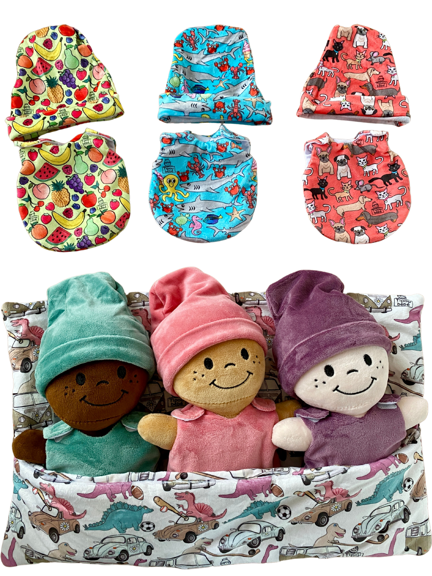Pack of three Tipou bébés