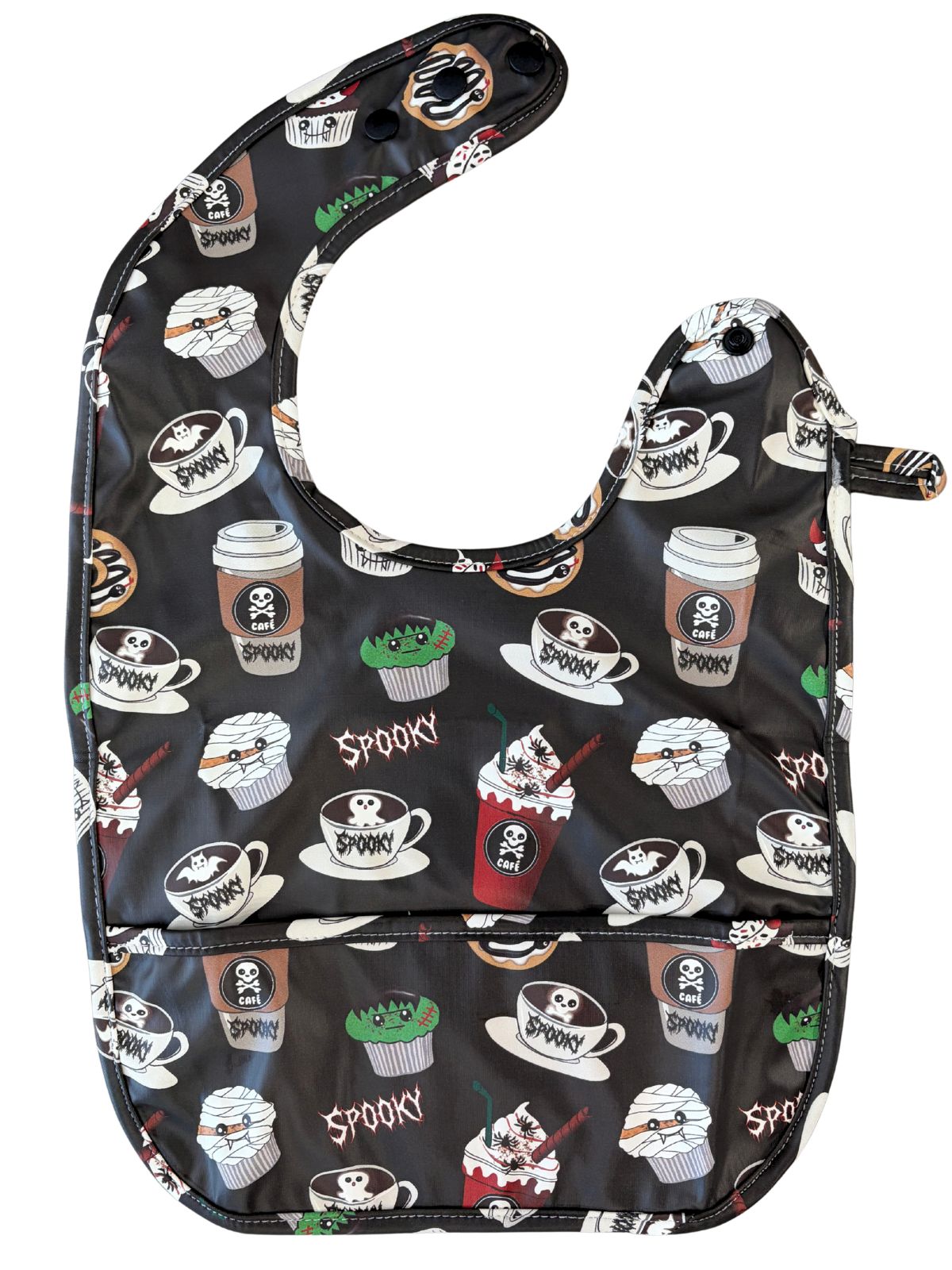 Bavette imperméable avec poche : Spooky café