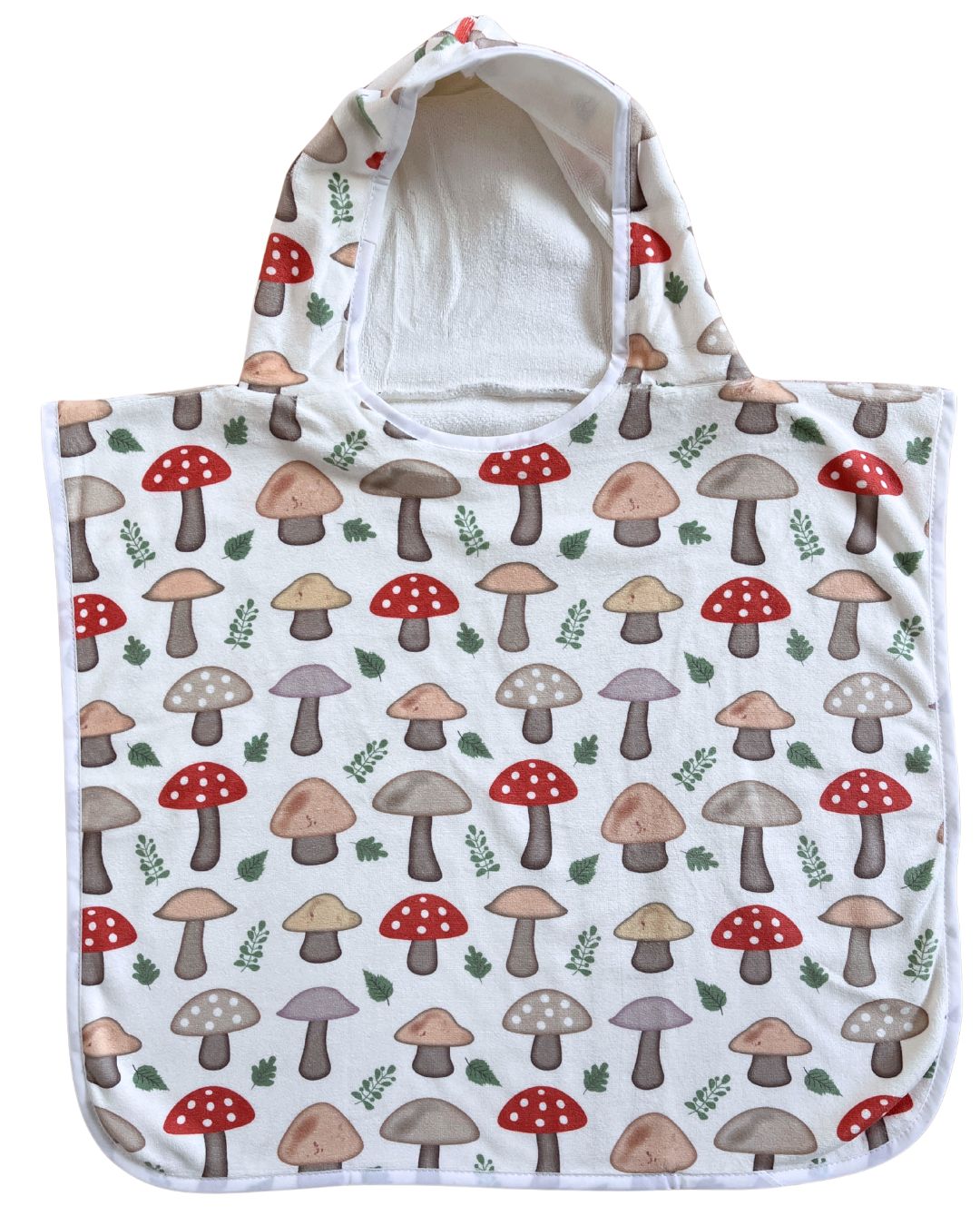 Serviette poncho à capuchon pour bébé (0-18 mois) : Champignons collection monde merveilleux
