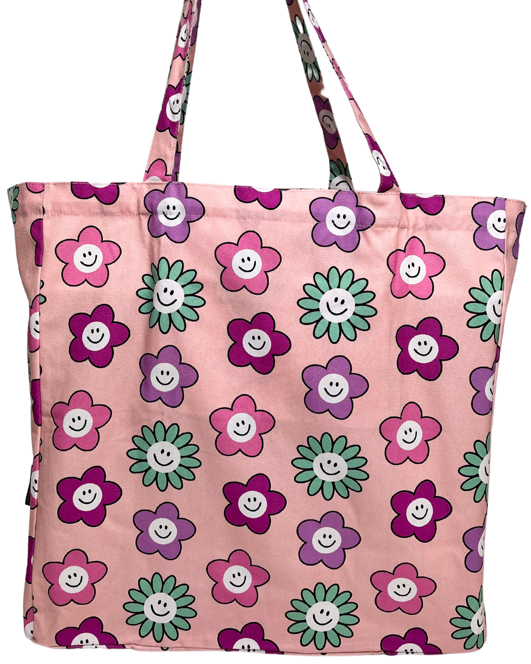 Reusable illustrated bag: Smiling flowers