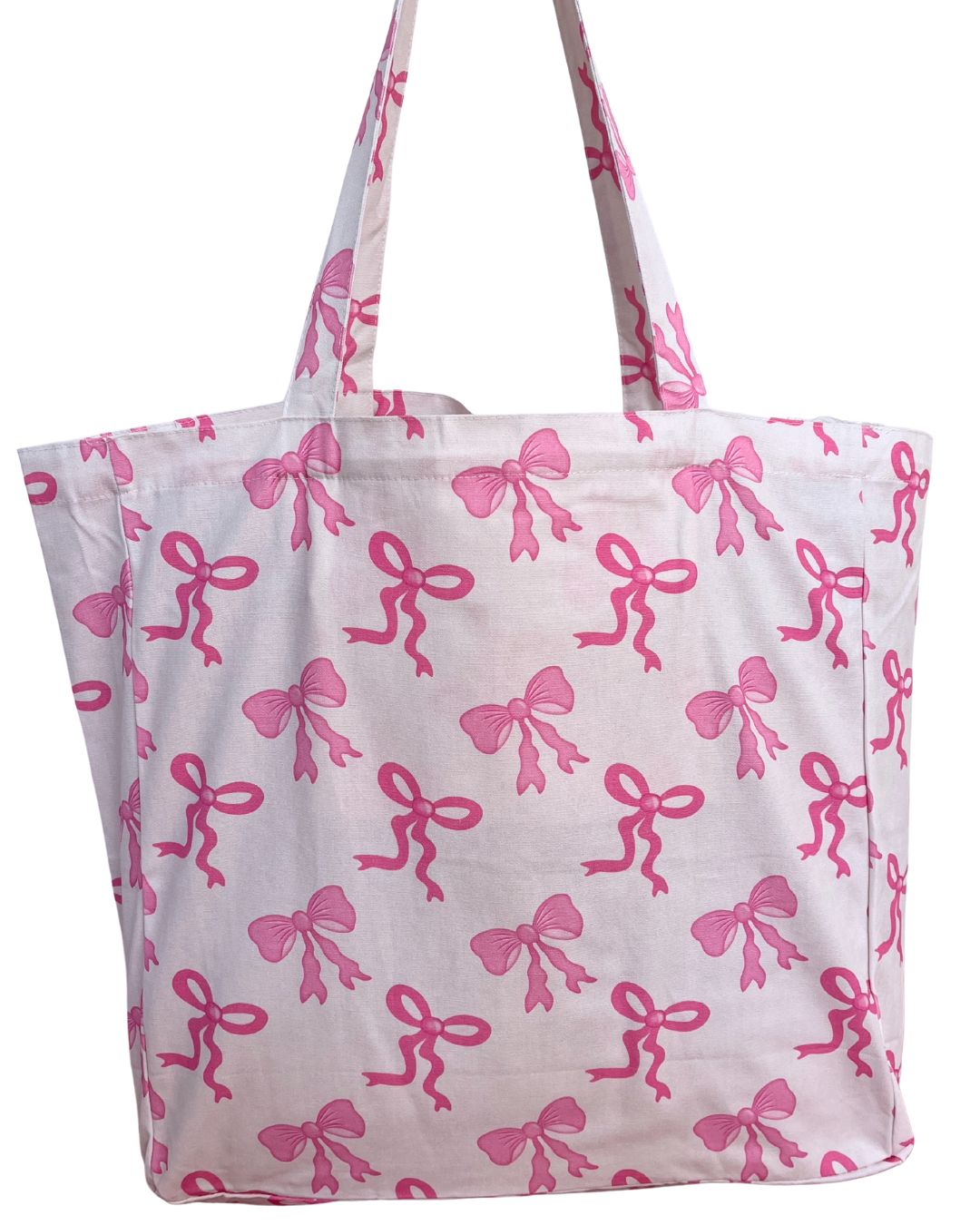 Sac réutilisable illustré : Boucles (fond rose)