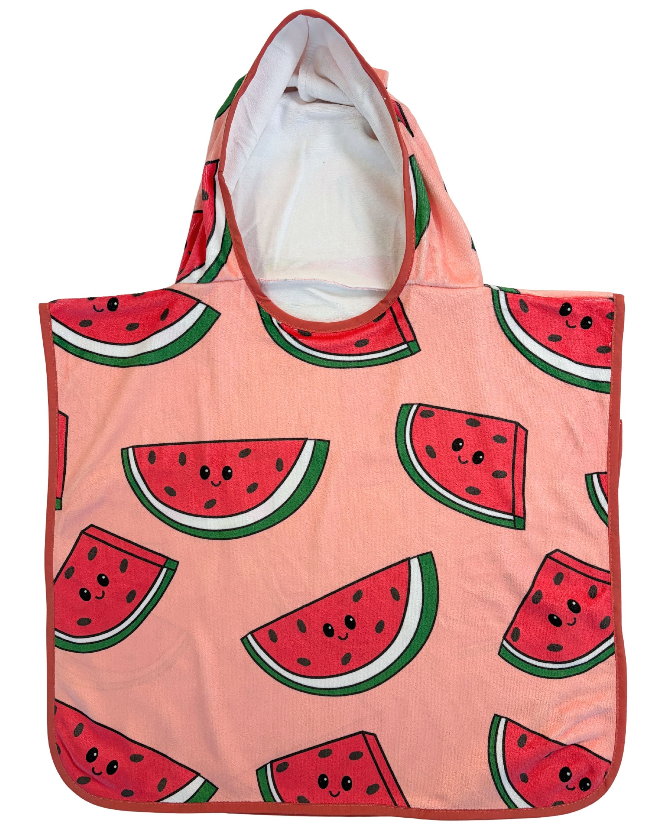 Serviette poncho à capuchon pour bébé (0-18 mois) : Melons d'eau