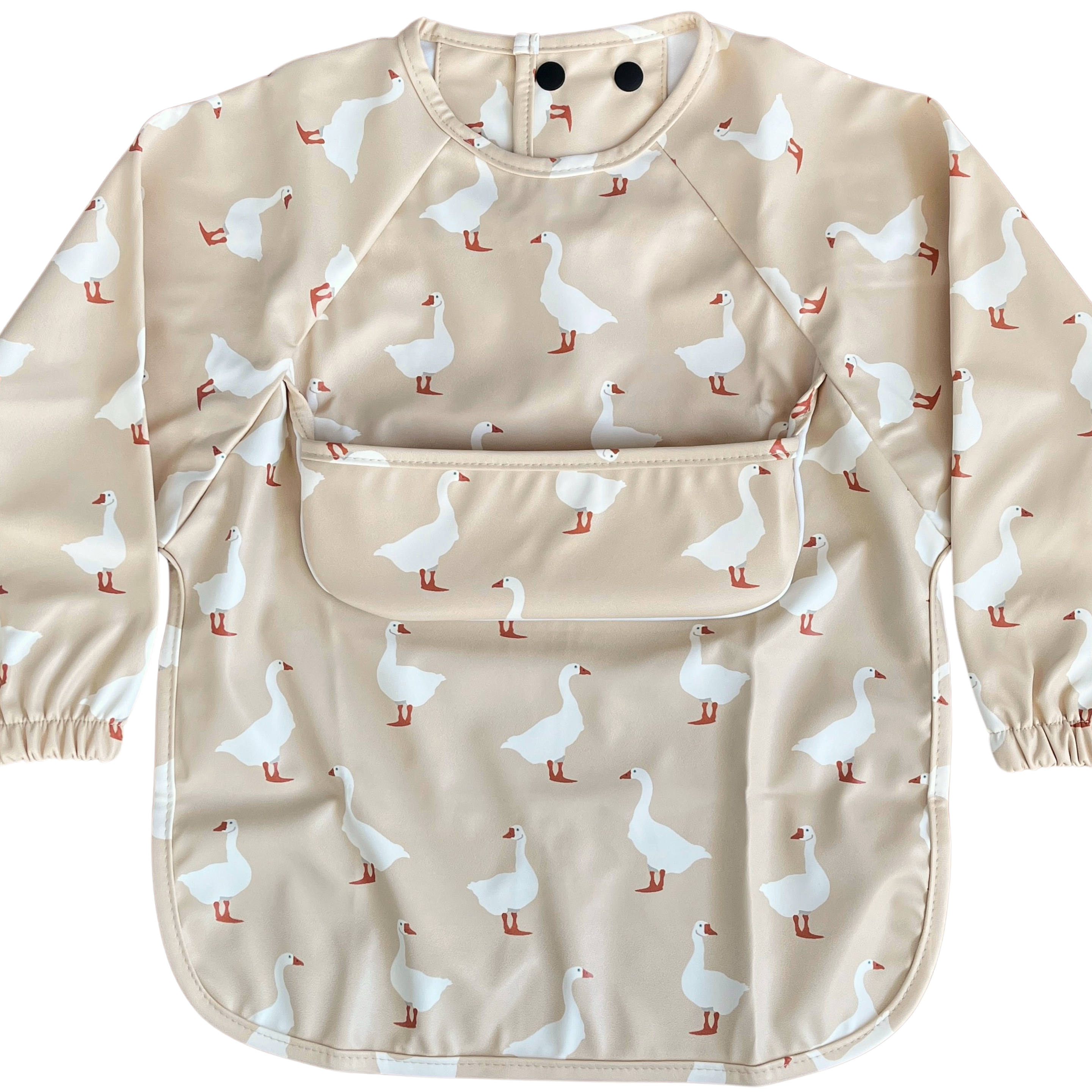 Bavette imperméable à manches longues avec poche : Oies adorables
