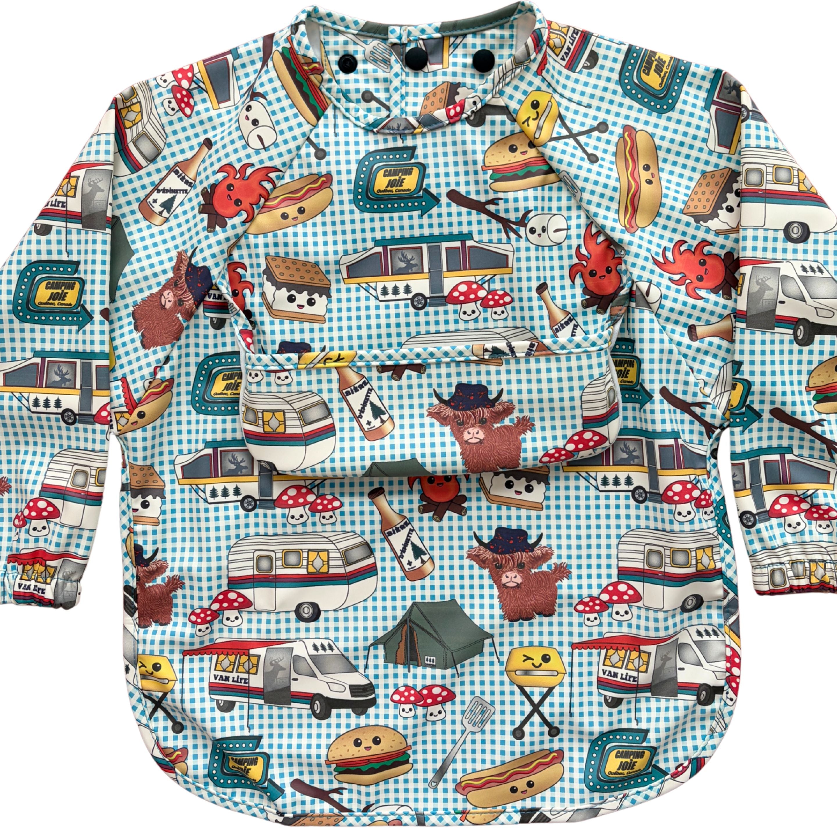 Bavette imperméable à manches longues avec poche : BBQ au camping Joie