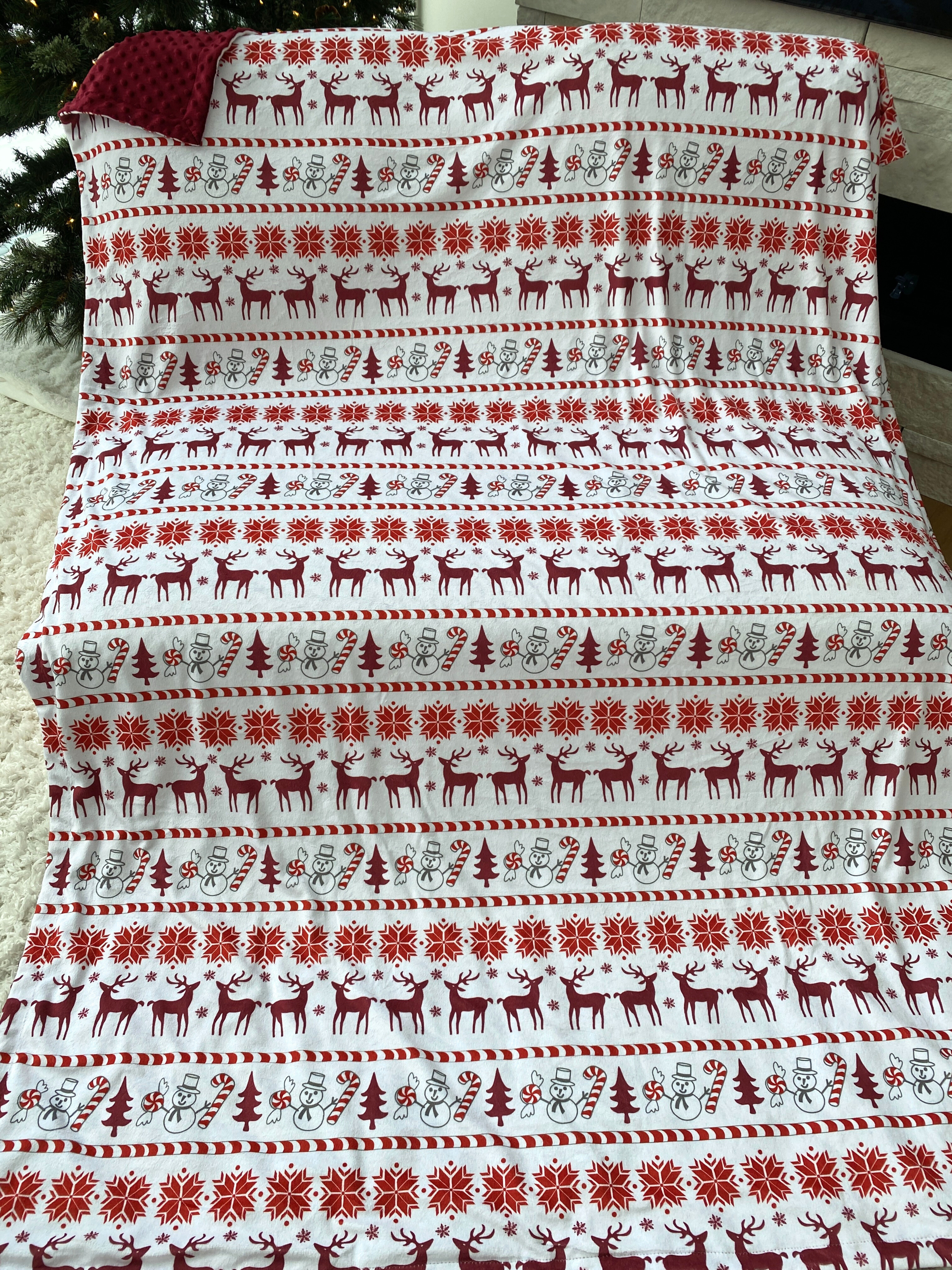 Giant Blanket: Candy Canes