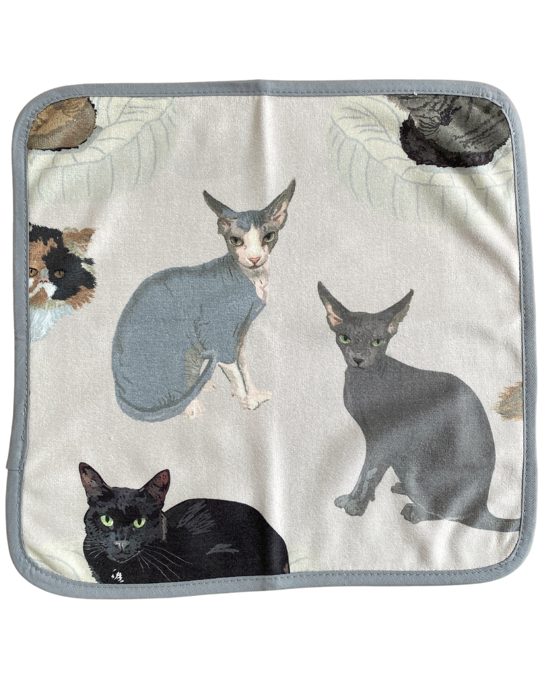 Washcloth: My Cat Friends (Beige Background)