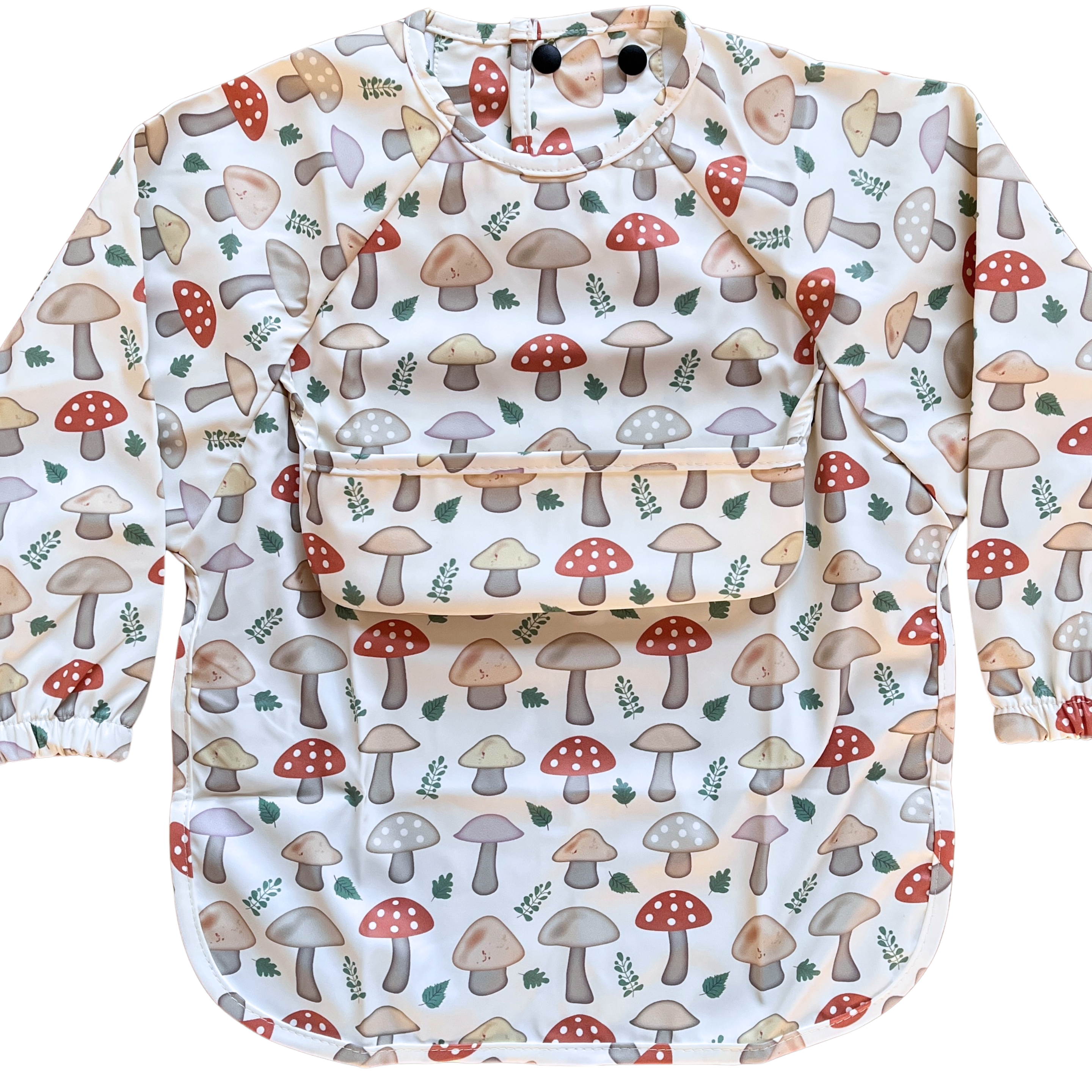 Bavette imperméable à manches longues avec poche : Champignons collection monde merveilleux