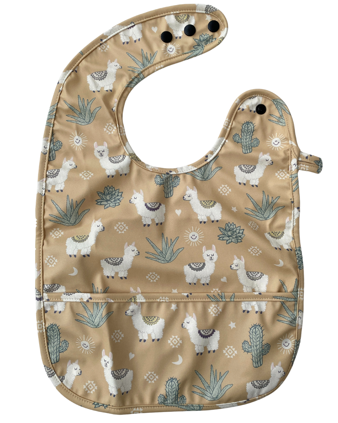 Bavette imperméable avec poche : Lamas ensoleillés