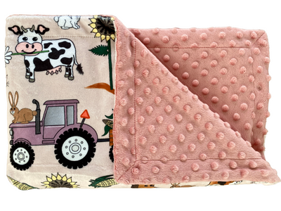 Baby blanket: Pink Country Farmhouse