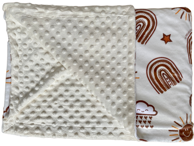 Medium Blanket: Radiant Sun BOHO (cream background)