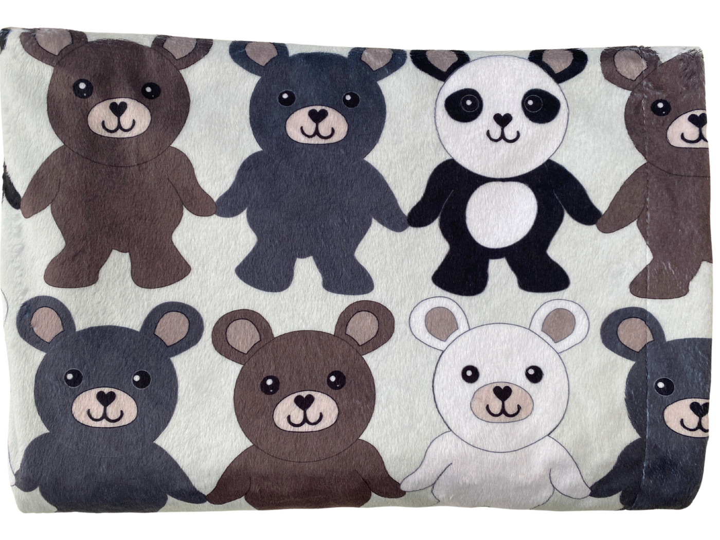 Giant blanket: Let's hold hands (pandas and bears)