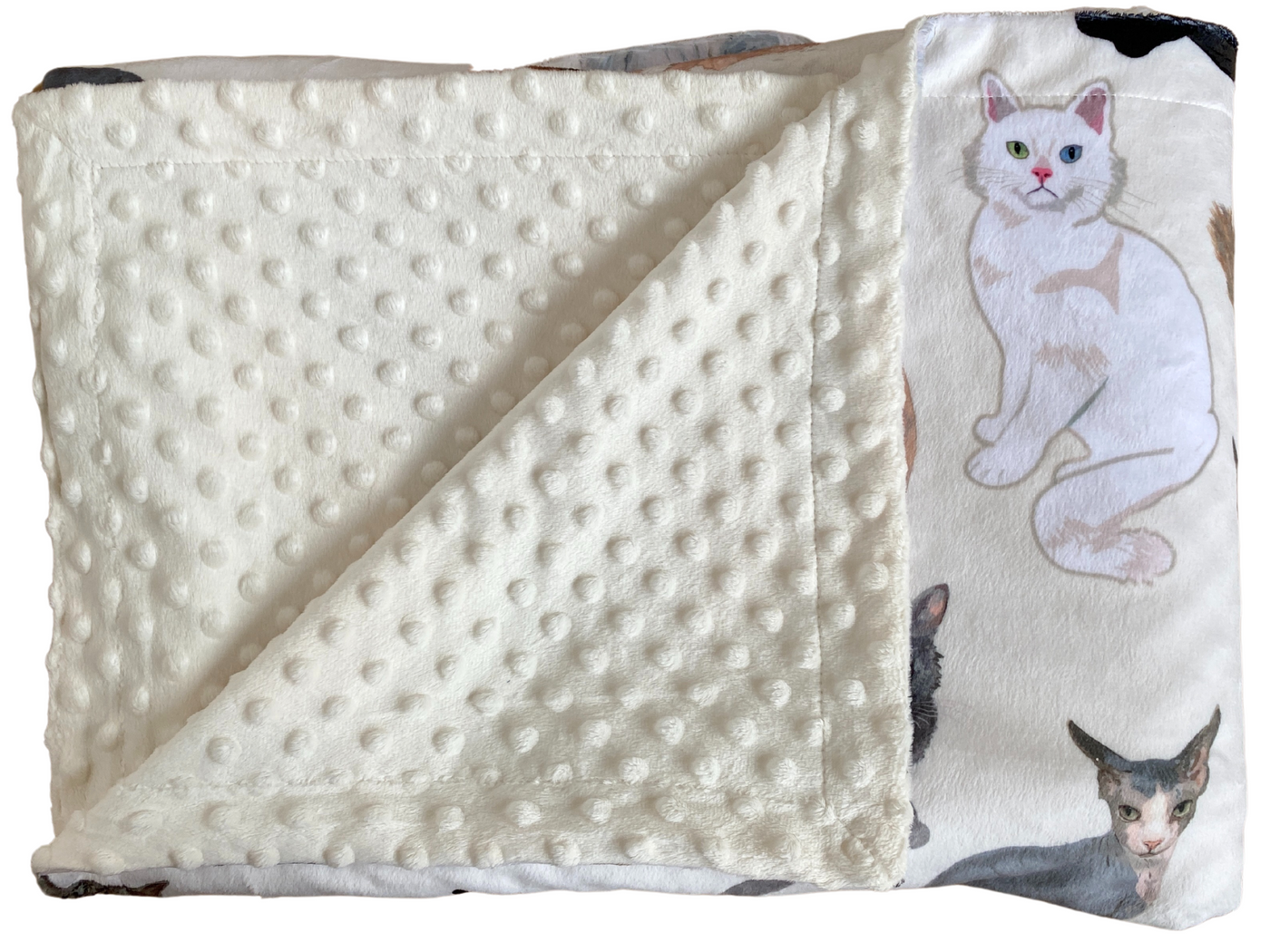 Giant Blanket: My Cat Friends (Cream Background)