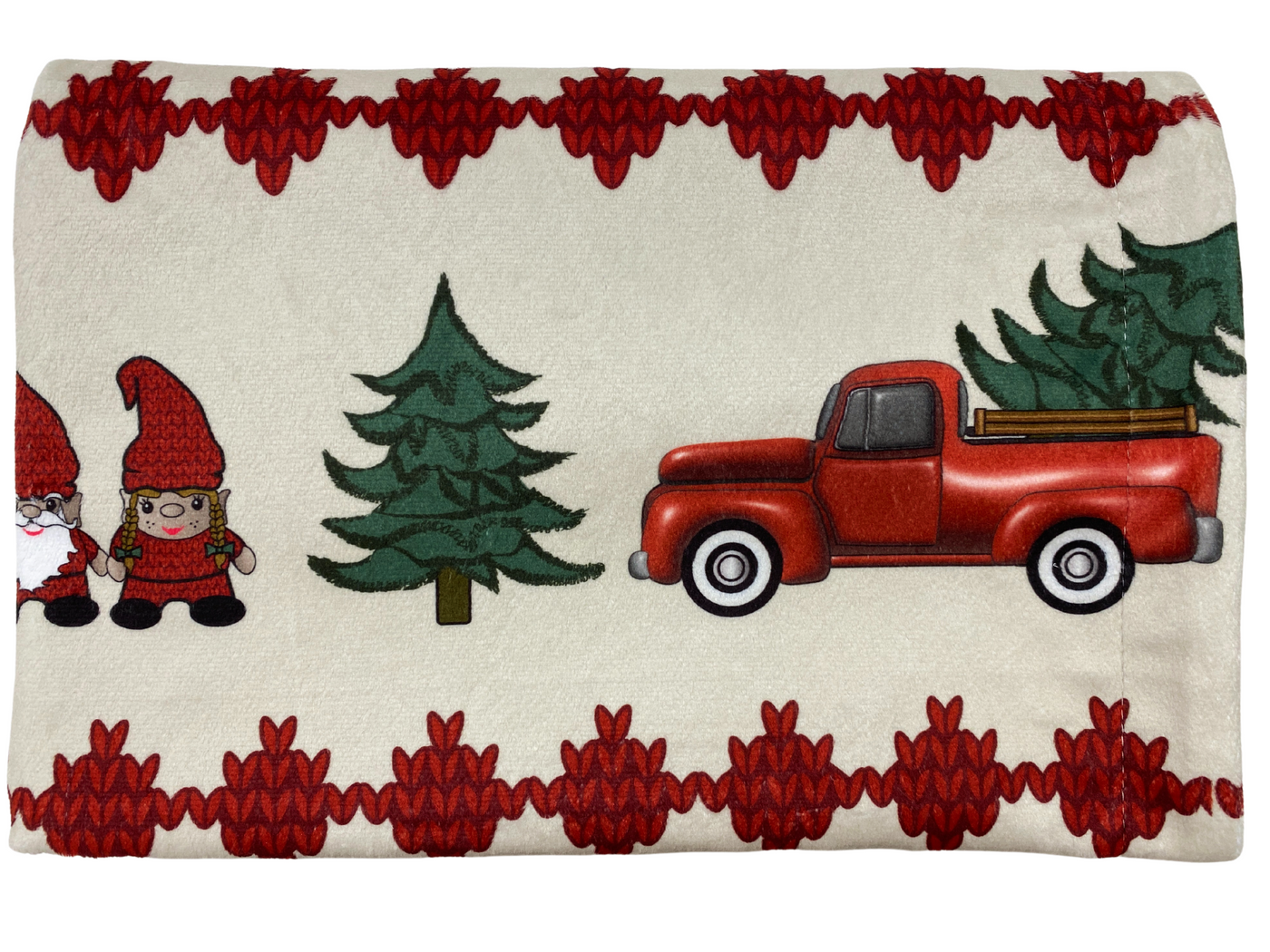Baby Blanket: Red Vintage Trucks
