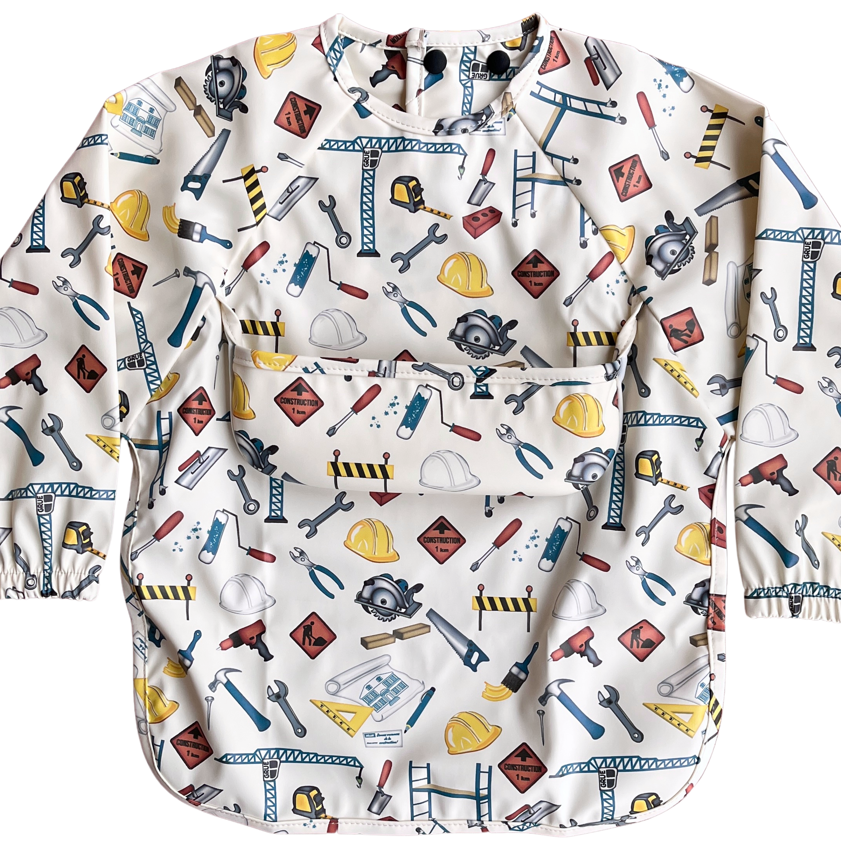 Bavette imperméable à manches longues avec poche : Vacances de la construction